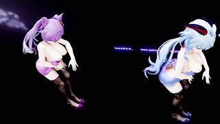 【R18-MMD-4K】ShuiShui - Genshin Impact Ganyu & Keqing 原神甘雨 -chocolate Dream