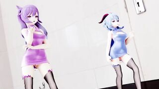 【R18-MMD-4K】ShuiShui - Genshin Impact Ganyu & Keqing 原神甘雨 -chocolate Dream