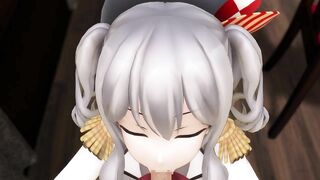 3d Hentai MMD - 鹿島のスケベなおフェラ (arrowhead)