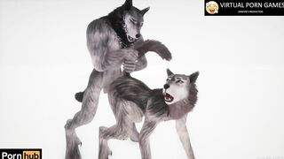 Wild Life Furry Porn with two Werewolves 4K 60 FPS