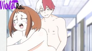 Boku no Hero Academia Hentai - Uraraka Ochaco and Shoto Todoroki