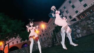 Mmd R18 Amber Lisa Jean they Dance because they Lost the Bet