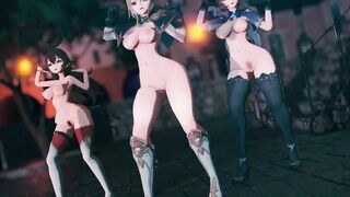 Mmd R18 Amber Lisa Jean they Dance because they Lost the Bet