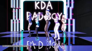 [MMD] RedVelvet - Bad Boy Strip Vers. Ahri Akali Kaisa Evelynn Seraphine KDA 3D Erotic Dance