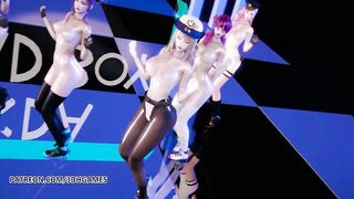 [MMD] RedVelvet - Bad Boy Strip Vers. Ahri Akali Kaisa Evelynn Seraphine KDA 3D Erotic Dance