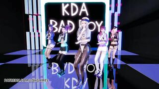 [MMD] RedVelvet - Bad Boy Strip Vers. Ahri Akali Kaisa Evelynn Seraphine KDA 3D Erotic Dance