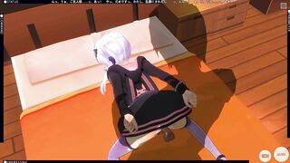 3D HENTAI Yuzuki Yukari Lets Cum in her Pussy