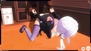 3D HENTAI Yuzuki Yukari Lets Cum in her Pussy