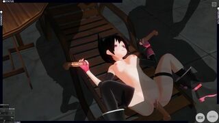 3D HENTAI Nana Kozuki Fucked three Guys at once