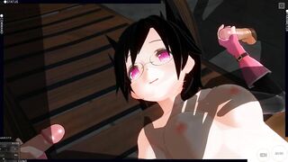 3D HENTAI Nana Kozuki Fucked three Guys at once