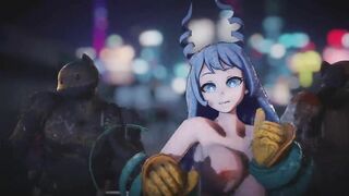 Mmd R18 Nejire Hado my Hero Academia Sexy Cute Lady with Big Tits Anal Lover 3d Hentai