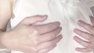 【じらしおっぱい】ノーブラすけすけブラウス越しにチクニー Nipple Masturbation on the Clothe Japanese Amateur