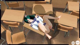 3D HENTAI Neko Schoolgirl Cums from a Big Dick