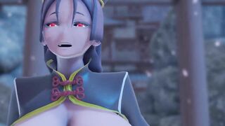 Mmd Unholy Big Tits want to Fuck him Hard