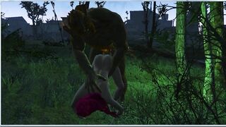 Green Giant Bent over Girl for Anal Sex | 3d Monster Porno, ADULT Mods