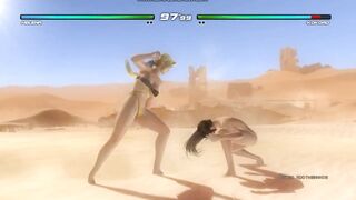 Hot Battle in the Desert of Naked Girls | Dead or Alive 5, 3d Anime