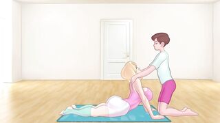 Sexy YOGA with Sexy Busty 2D Girl and Huge Cock SexNote [JamLiz]