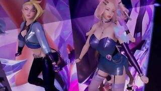 [MMD] Everglow - Dun Dun Strip Vers. Ahri Akali Evelynn Kaisa Seraphine 3D Erotic Dance