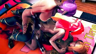 Double Succubus Threesome Fuck - 3d Hentai Animation Futanari