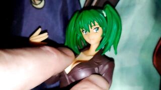 ルーズソックスブレザーギャルJK美少女フィギュアにぶっかけ顔発射オナニー【一騎当千呂布奉先】