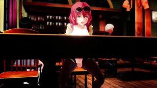 Mmd R18 Futa Short Chan in the Restaurant Caught Fapping in Public 3d Hentai