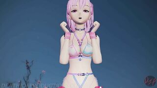 MMD SFW Sex Pink Misaka Bondage Bikini - Hold Dance - 1079