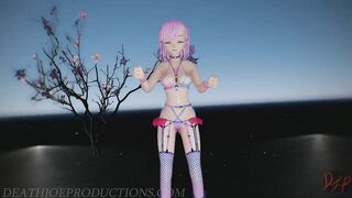 MMD SFW Sex Pink Misaka Bondage Bikini - Hold Dance - 1079