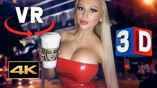 VR 3D 4K - BIG FAKE TITS SEXY MODEL VIRTUAL REALITY DATE GIRL BIMBO DOLL