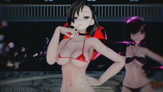 MMD SFW Mitsu and Kaat - Good Night Kiss 1100