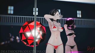 MMD SFW Mitsu and Kaat - Good Night Kiss 1100