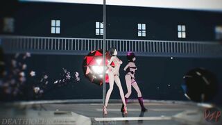 MMD SFW Mitsu and Kaat - Good Night Kiss 1100