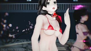 MMD SFW Mitsu and Kaat - Good Night Kiss 1100