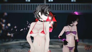 MMD SFW Mitsu and Kaat - Good Night Kiss 1100