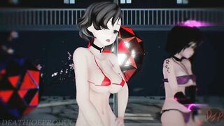 MMD SFW Mitsu and Kaat - Good Night Kiss 1100