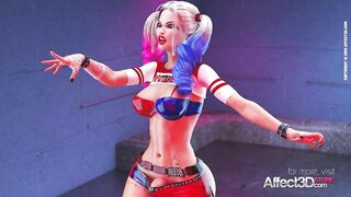 Harley Quinn having futa sex in a jail