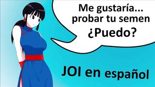 Spanish JOI, Dragon ball hentai, cum 2 times.