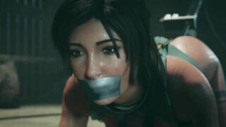 Tomb raider Lara Croft HAS FALLEN INTO THE POWER OF A SEX MACHINE