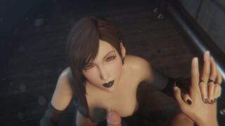 Tifa Lockhart Black Lipstick Blowjob Topless