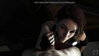 Jill Valentine - Deepthroats and swallows Umbrella Dick