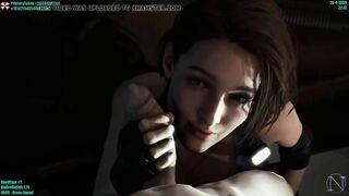 Jill Valentine - Deepthroats and swallows Umbrella Dick