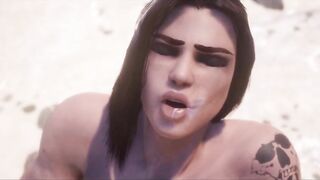 Buff Woman Goes Rough and Hard On The Dick - 3D Animation
