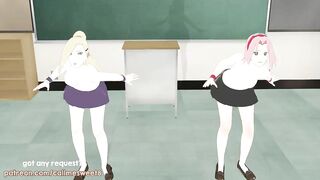 Sakura and Ino MMD: Shake it Off