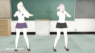 Sakura and Ino MMD: Shake it Off