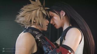 Cloud Strife and Tifa Lockhart Thighjob