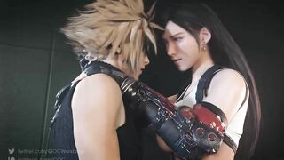 Cloud Strife and Tifa Lockhart Thighjob