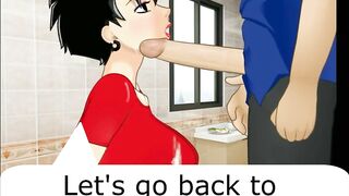 Videl and Gohan in the restroom