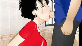 Videl and Gohan in the restroom