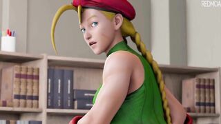 Han Juri and Cammy White 3D Futanari