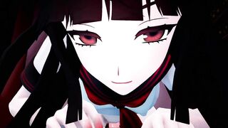 Yandere black-haired beautiful girl Femdom - [ASMR] [MMD] [By-poko●●●]