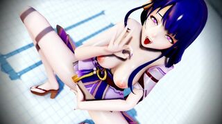 mmd r18 Raiden Shogun's female pig toilet dance 3d hentai erotic and seductive